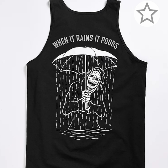 NWOT! Sketchy Tank Lurking Class When It Rains It Pours Tank Top Unisex - Picture 2 of 3